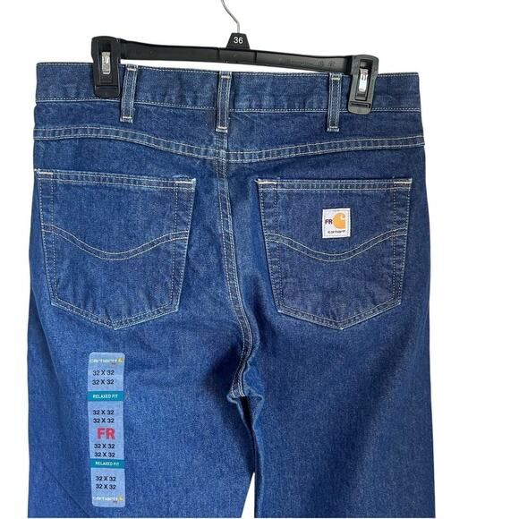 Carhartt FR Work Flame Resistant Men's Jeans - Dark Blue Relaxed Fit 32x32 NWT - Picture 8 of 9